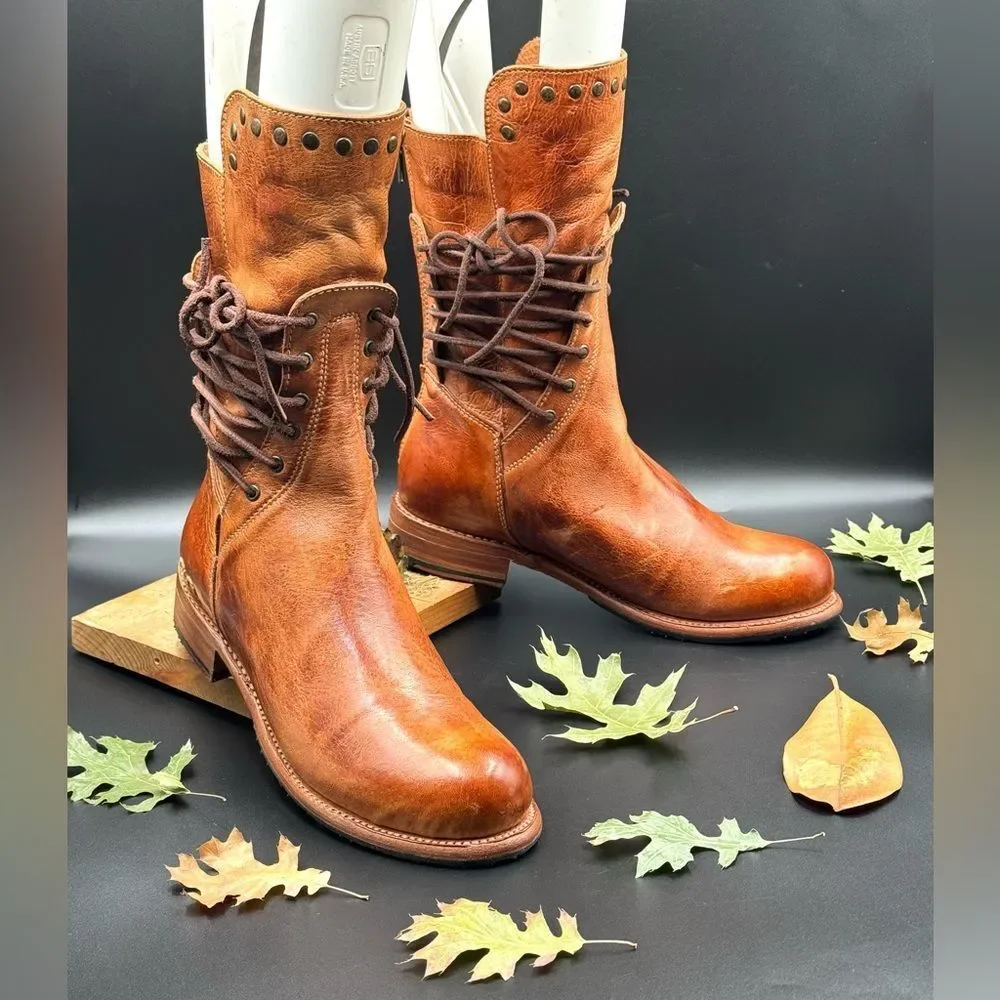 Bet Stu Fen Mid Calf Leather Boot - Picture 13 of 13